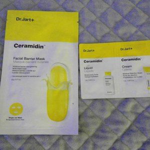 Dr Jart+ Ceramidin Facial Barrier Mask and samples
